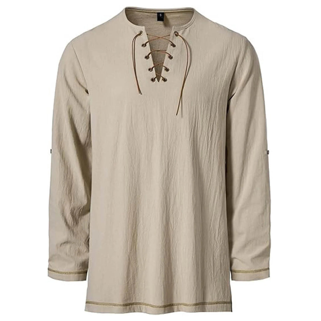 WorldNorse Stitched Hem Girdled Tunic Costume Shirt - image 1