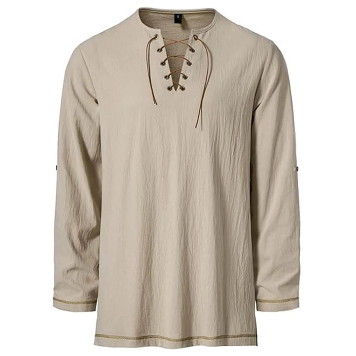 WorldNorse Stitched Hem Girdled Tunic Costume Shirt - image 1