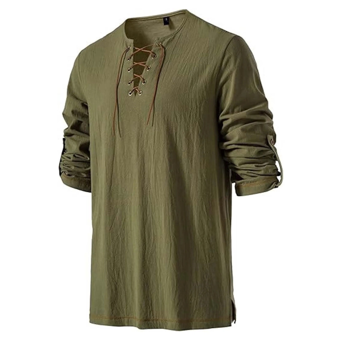 WorldNorse Stitched Hem Girdled Tunic Costume Shirt - image 12