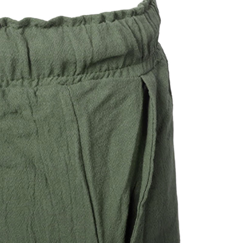 WorldNorse Textured Cropped Tie Cuff Trousers Costume Pant - image 4