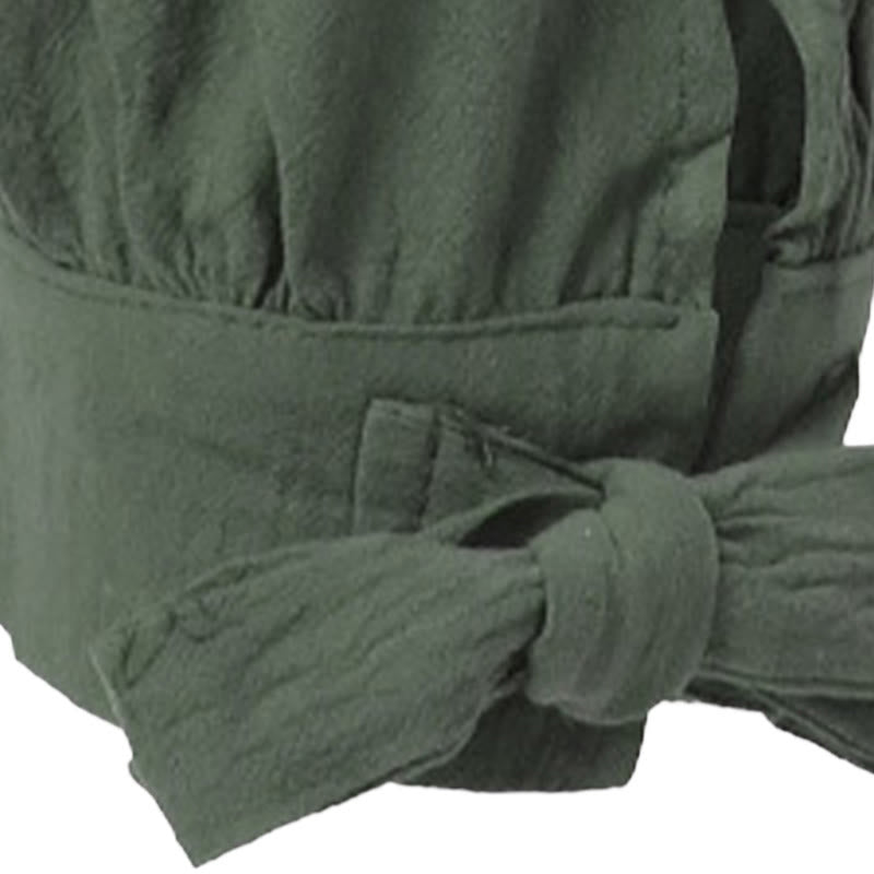 WorldNorse Textured Cropped Tie Cuff Trousers Costume Pant - image 3