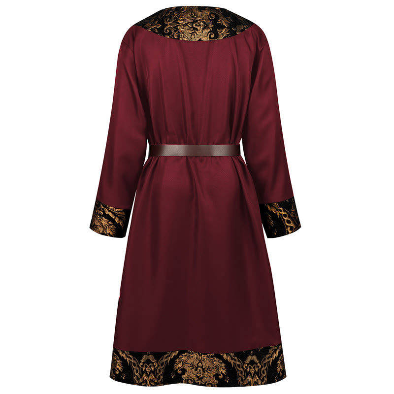 WorldNorse Viking Regal Gold Brocade Trimmed Tunic Costume Robe - image 11