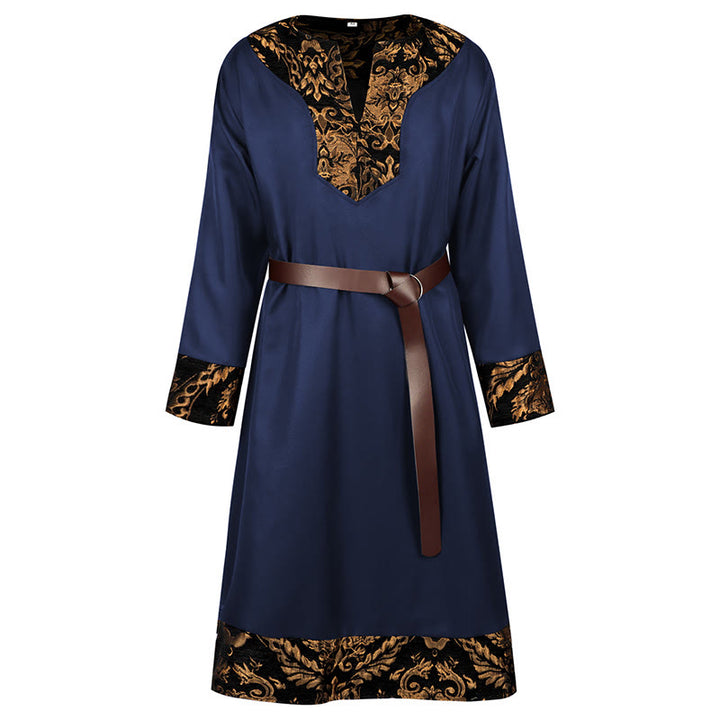 WorldNorse Viking Regal Gold Brocade Trimmed Tunic Costume Robe - Blue - US/UK/AU44，EU54 (2XL) - image 12