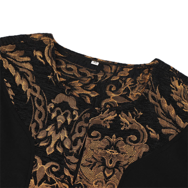 WorldNorse Viking Regal Gold Brocade Trimmed Tunic Costume Robe - image 2