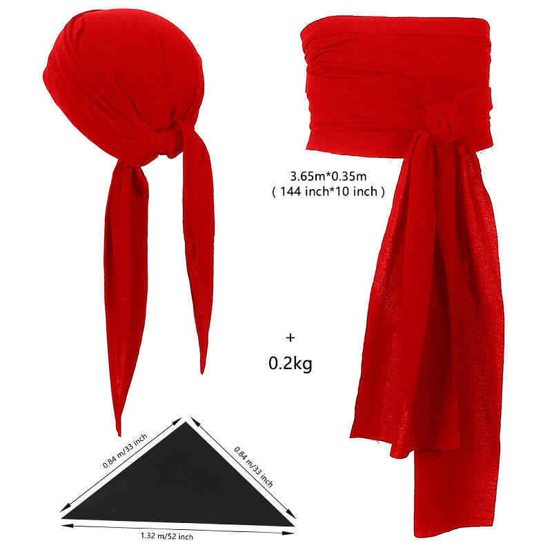 WorldNorse Norse Merchant Sash Tunic Vest Costume Set - Red Accessories - One Size - image 44