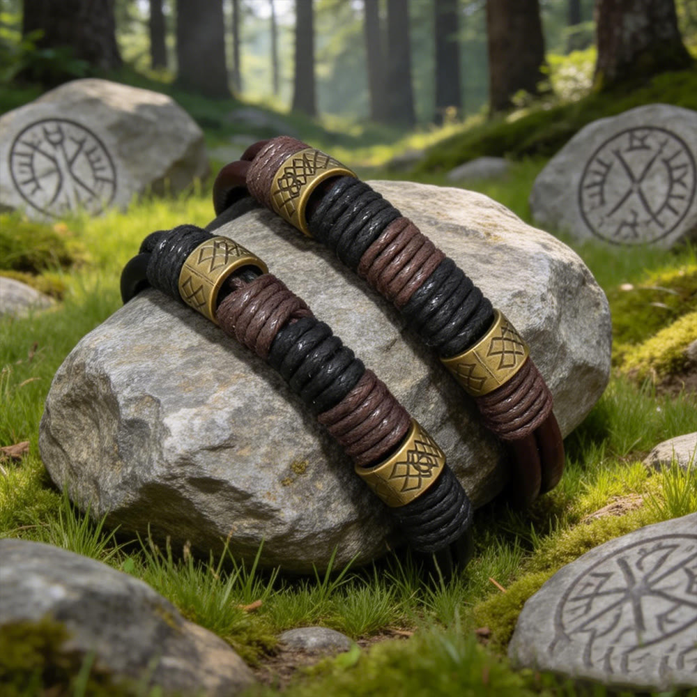 WorldNorse Nordic Braided Leather Voyager Bracelet - image 5