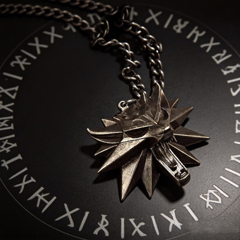 FREE Today: Wild Hunt White Wolf Medallion Necklace - Black Necklace - image 0