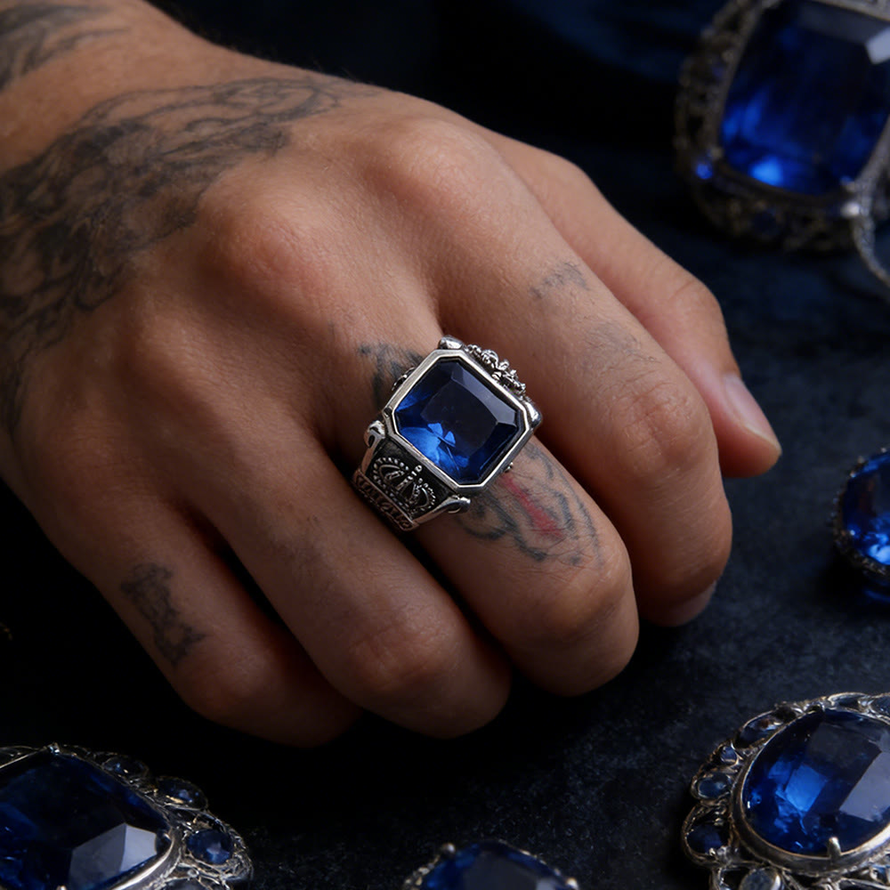 FREE Today: Midnight Blue Adorned Band Ring - image 1