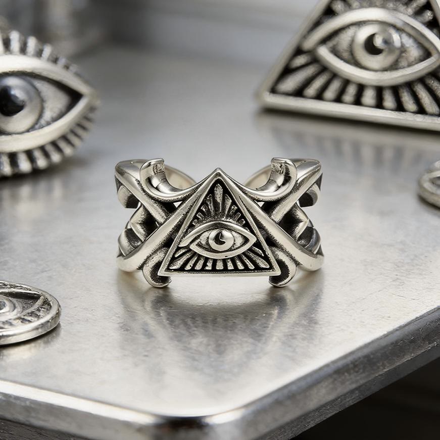 FREE Today: Ancient Mystic Pyramid Eye Ring - Adjustable - image 0