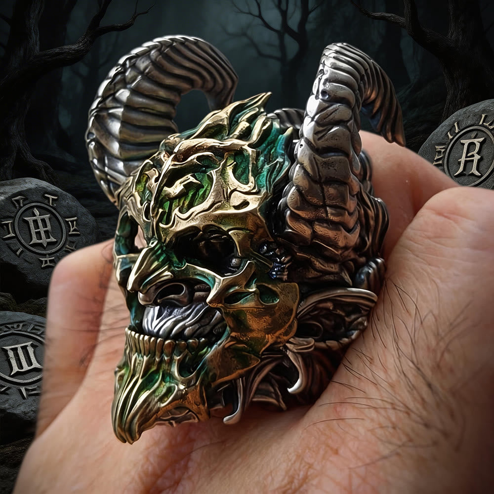 FREE Today: The King of Hell Demon - Horned with Colorful Mask Ring - image 1