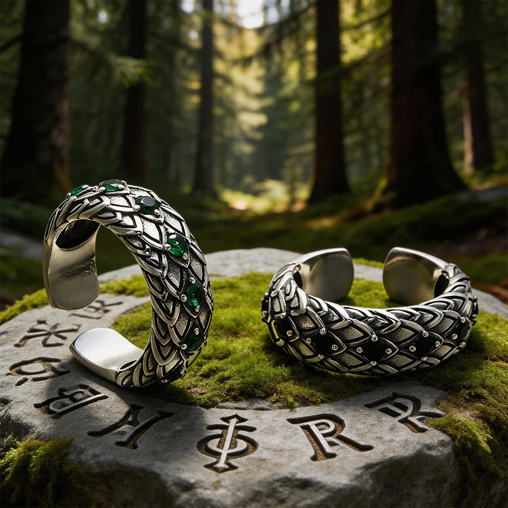 FREE Today: Retro Green Crystal Snake Scales Ring - image 1