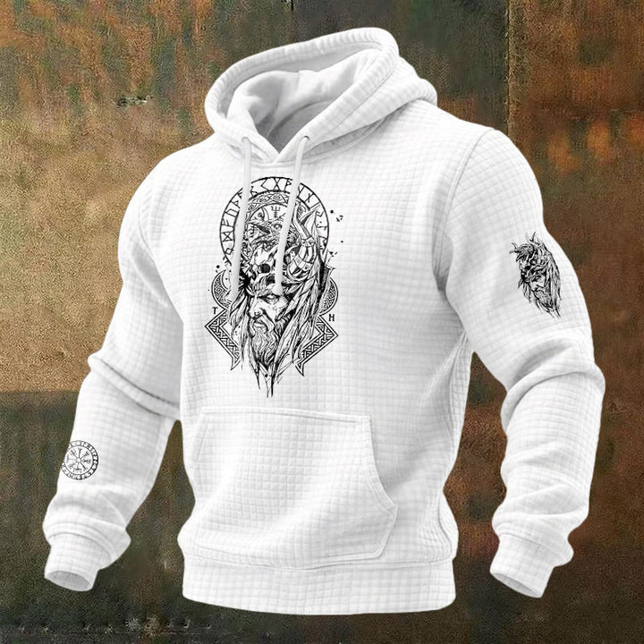 WorldNorse Norse Fenrir Totem Waffle Hoodie - White - US/UK/AU48，EU58 (4XL) - image 2