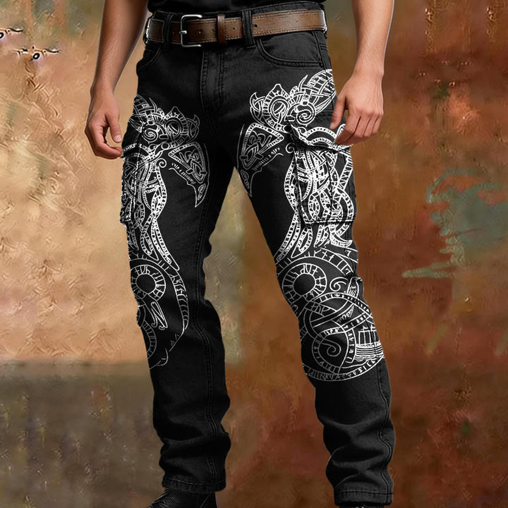WorldNorse Viking Jormungandr Tattoo Cargo Pants - image 3