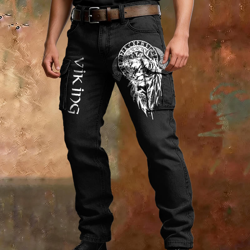 WorldNorse Viking Odin Rune Totem Cargo Pants - image 3