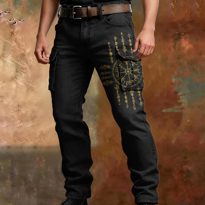 WorldNorse Norse Sacred Compass Vegvisir Cargo Pants - image 1