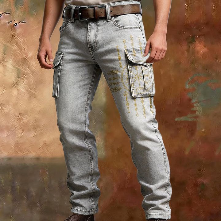 WorldNorse Norse Sacred Compass Vegvisir Cargo Pants - image 3