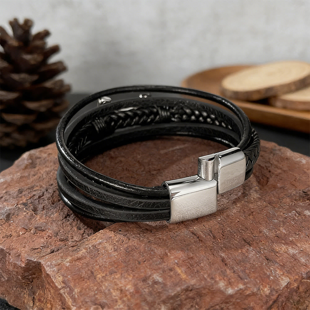 WorldNorse Mjolnir Leather Braided Bracelet - image 6