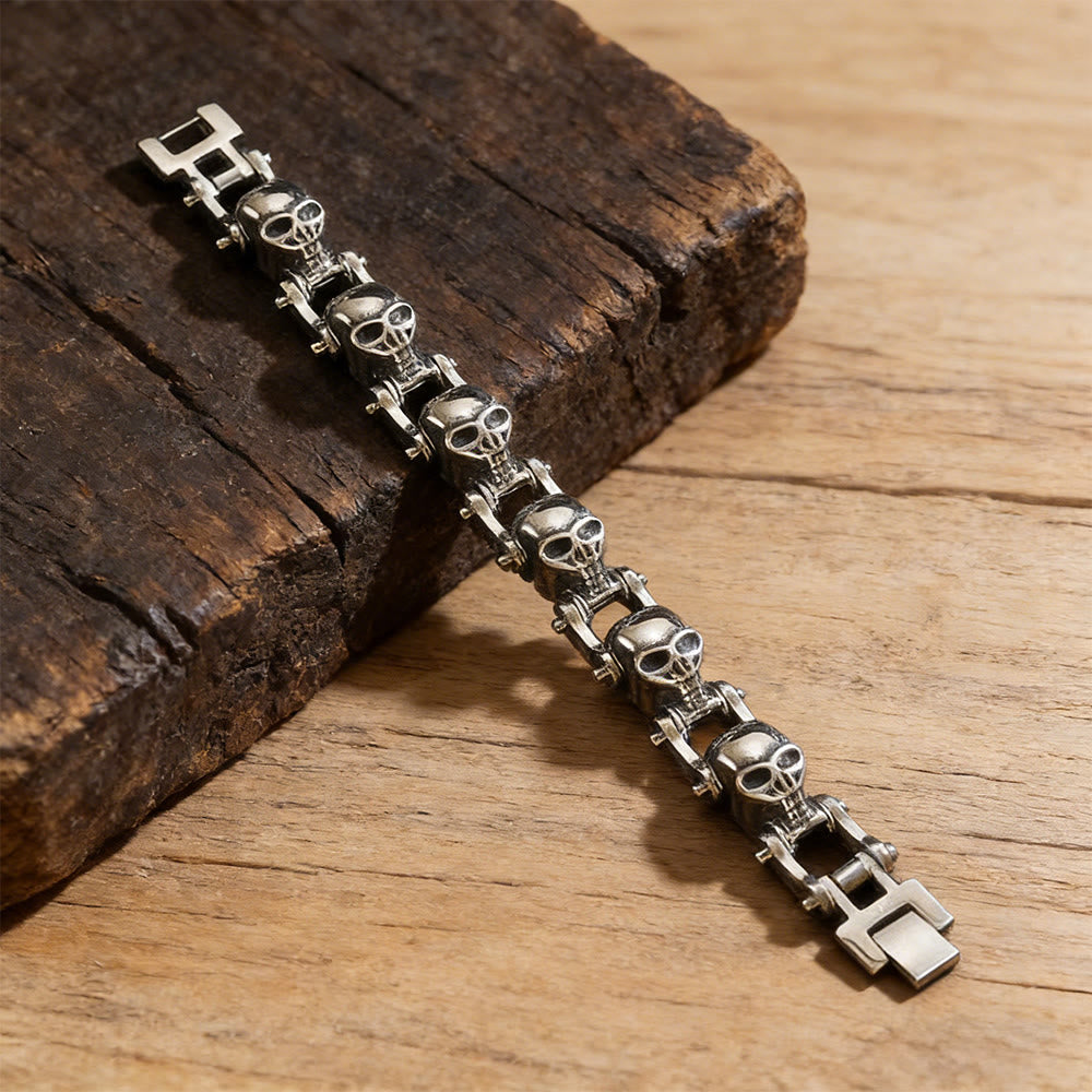 WorldNorse Forged Screw Skull Link Bracelet - image 2