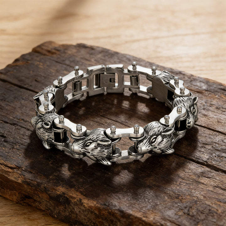 WorldNorse Forged Screw Skull Link Bracelet - image 5