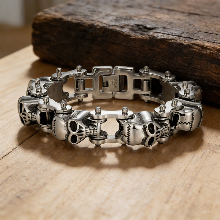 WorldNorse Forged Screw Skull Link Bracelet - Skull - image 0