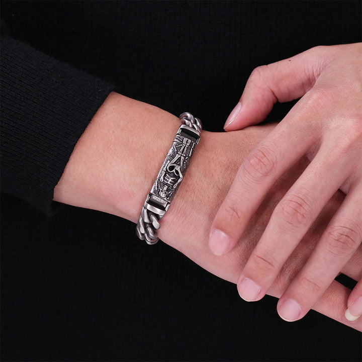 WorldNorse Skeleton Relief Cuban Link Bracelet - image 5