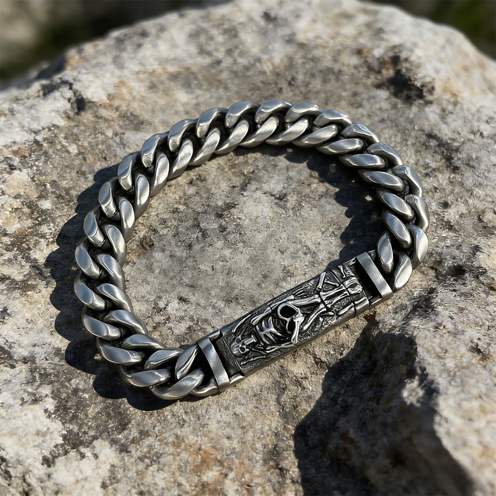 WorldNorse Skeleton Relief Cuban Link Bracelet - image 2