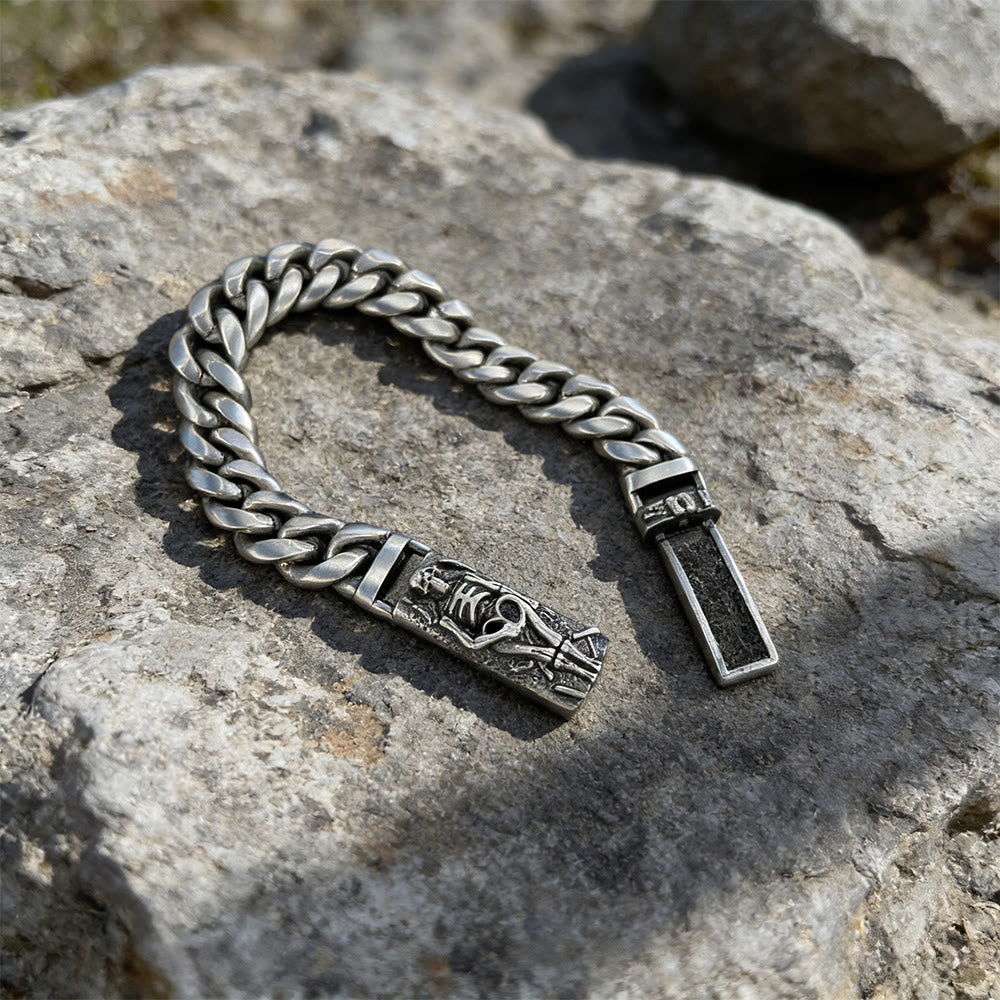 WorldNorse Skeleton Relief Cuban Link Bracelet - image 3
