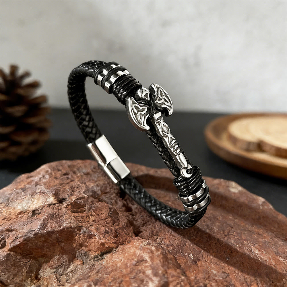 WorldNorse Battle Axe Woven Bracelet - Viking Axe - image 0