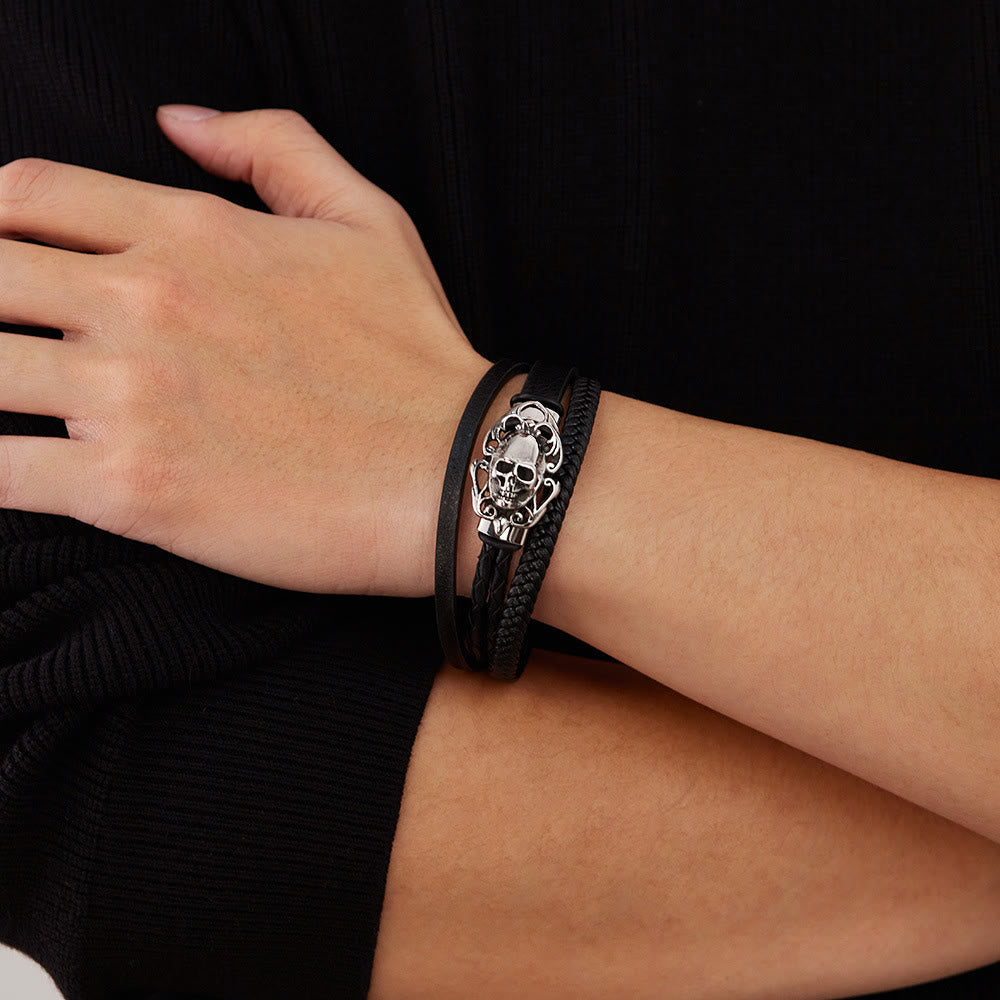 WorldNorse Valhalla Skull Braided Bracelet - image 11