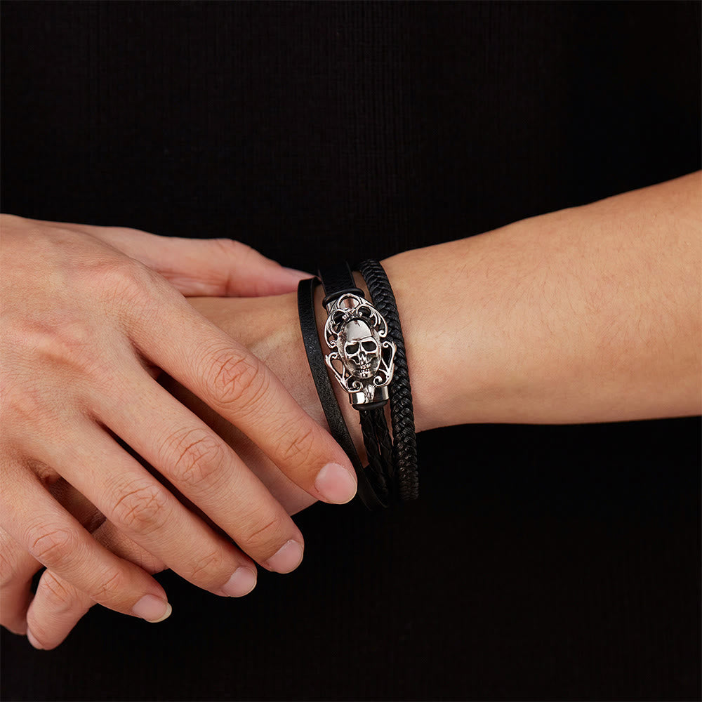 WorldNorse Valhalla Skull Braided Bracelet - image 12