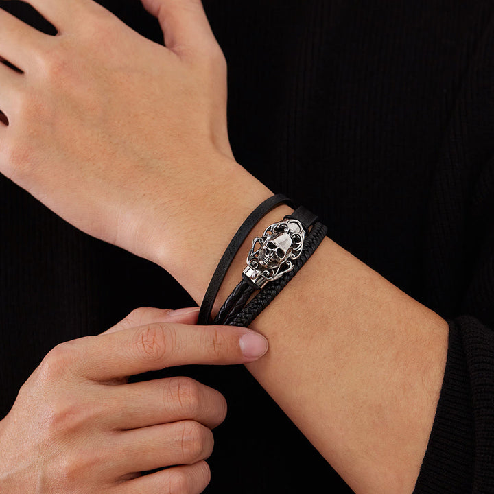 WorldNorse Valhalla Skull Braided Bracelet - image 10