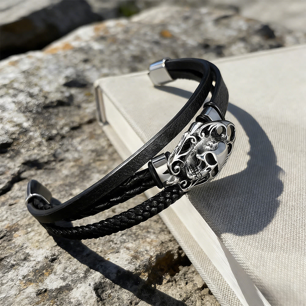 WorldNorse Valhalla Skull Braided Bracelet - image 7