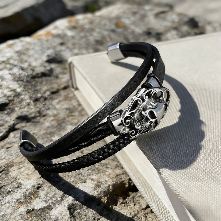 WorldNorse Valhalla Skull Braided Bracelet - image 7