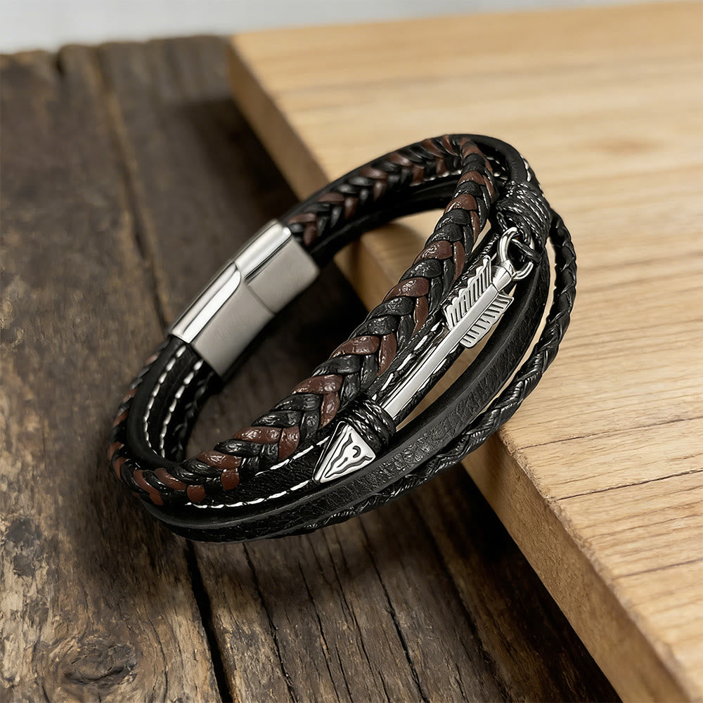 WorldNorse Polished Arrowhead Leather Bracelet - image 3