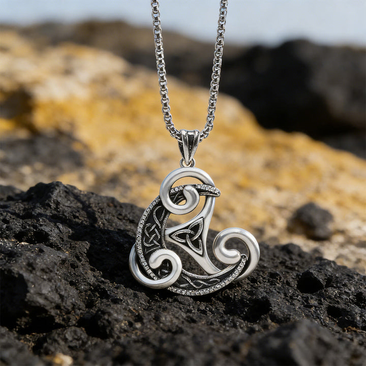 WorldNorse Ancient Celtic Spiral Triquetra Necklace - image 3