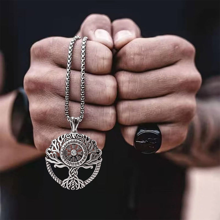 WorldNorse Vegvisir Rune Yggdrasil Necklace - image 1