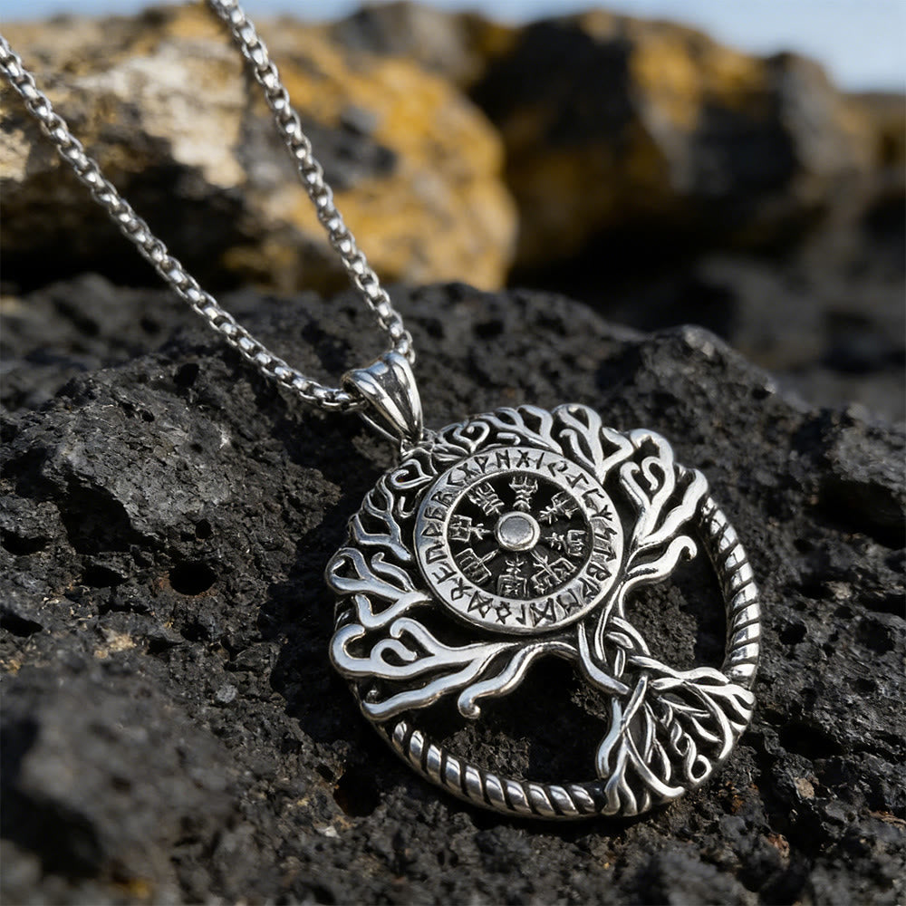 WorldNorse Vegvisir Rune Yggdrasil Necklace - image 3