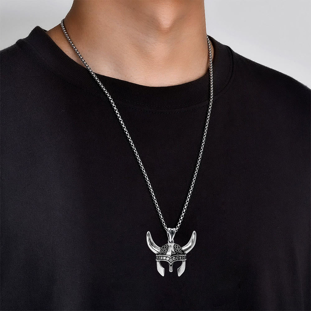 WorldNorse Ancient Celtic Knot Viking Helmet Necklace - image 1