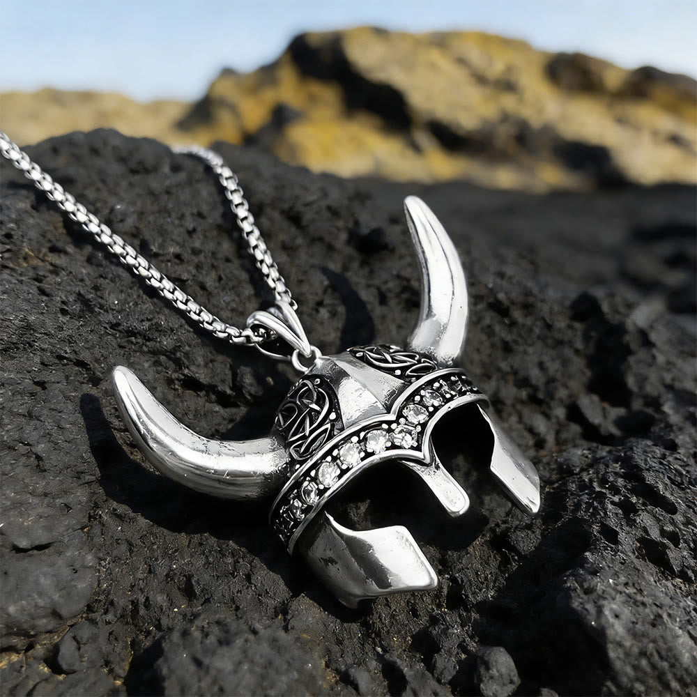 WorldNorse Ancient Celtic Knot Viking Helmet Necklace - Helmet - image 0