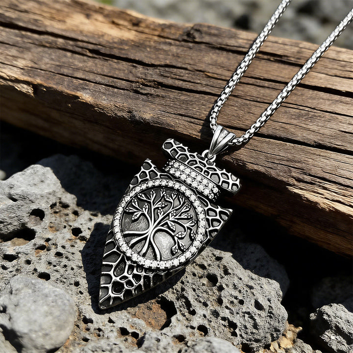 WorldNorse Forged Scale Yggdrasil Shield Necklace - image 3