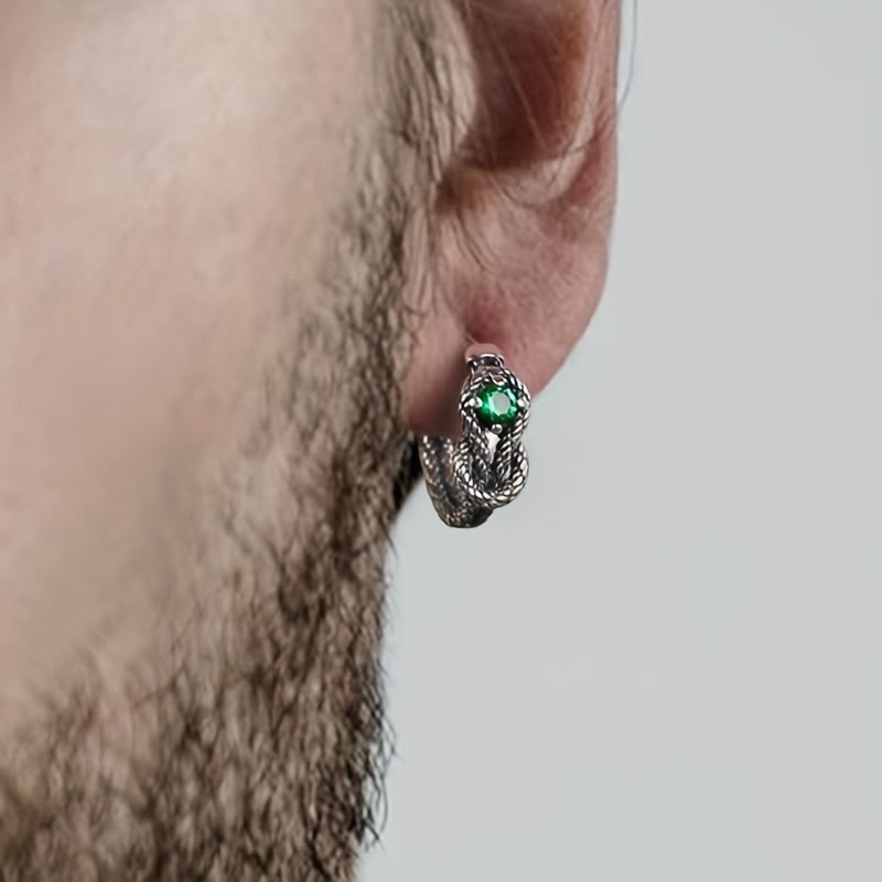 FREE Today: Cubic Zircon Snake Knot Hoop Earrings - image 1