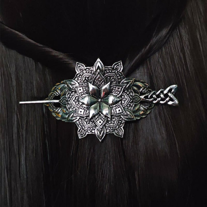 WorldNorse Sacred Knot Floral Hairpin - image 1