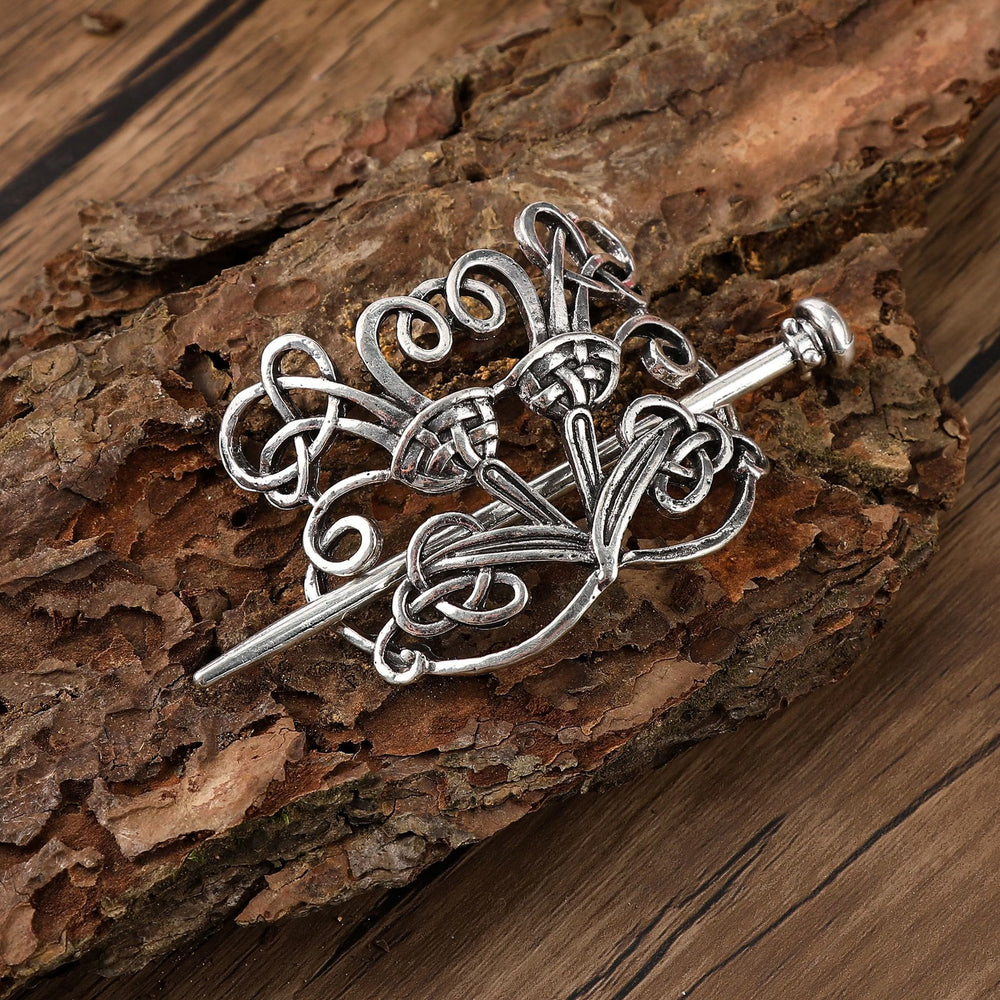 WorldNorse Vintage Celtic Vine Knot Hairpin - Round - image 1