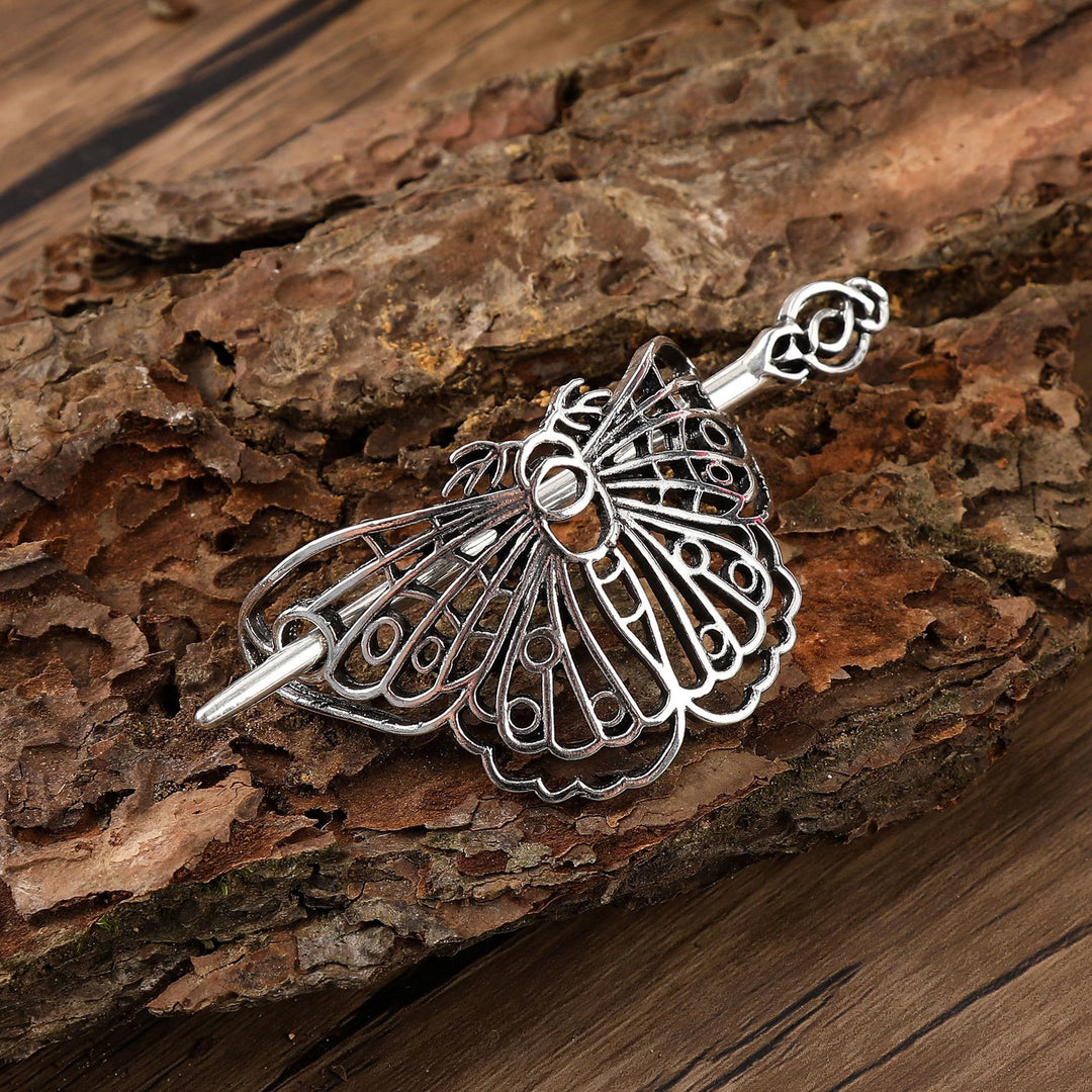WorldNorse Nordic Vintage Butterfly Wing Hairpin - Flower - image 0