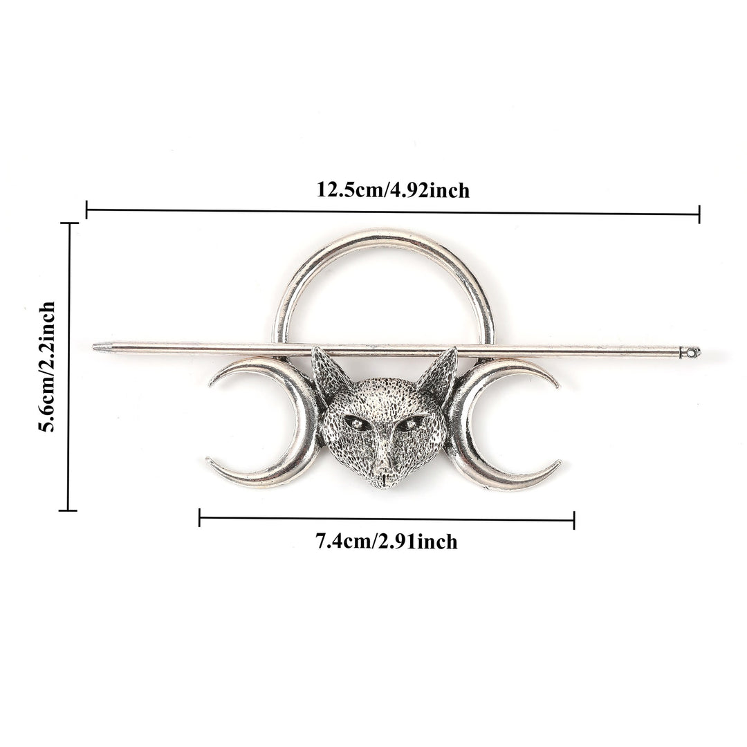 WorldNorse Viking Moonlit Wolf Hairpin - image 3
