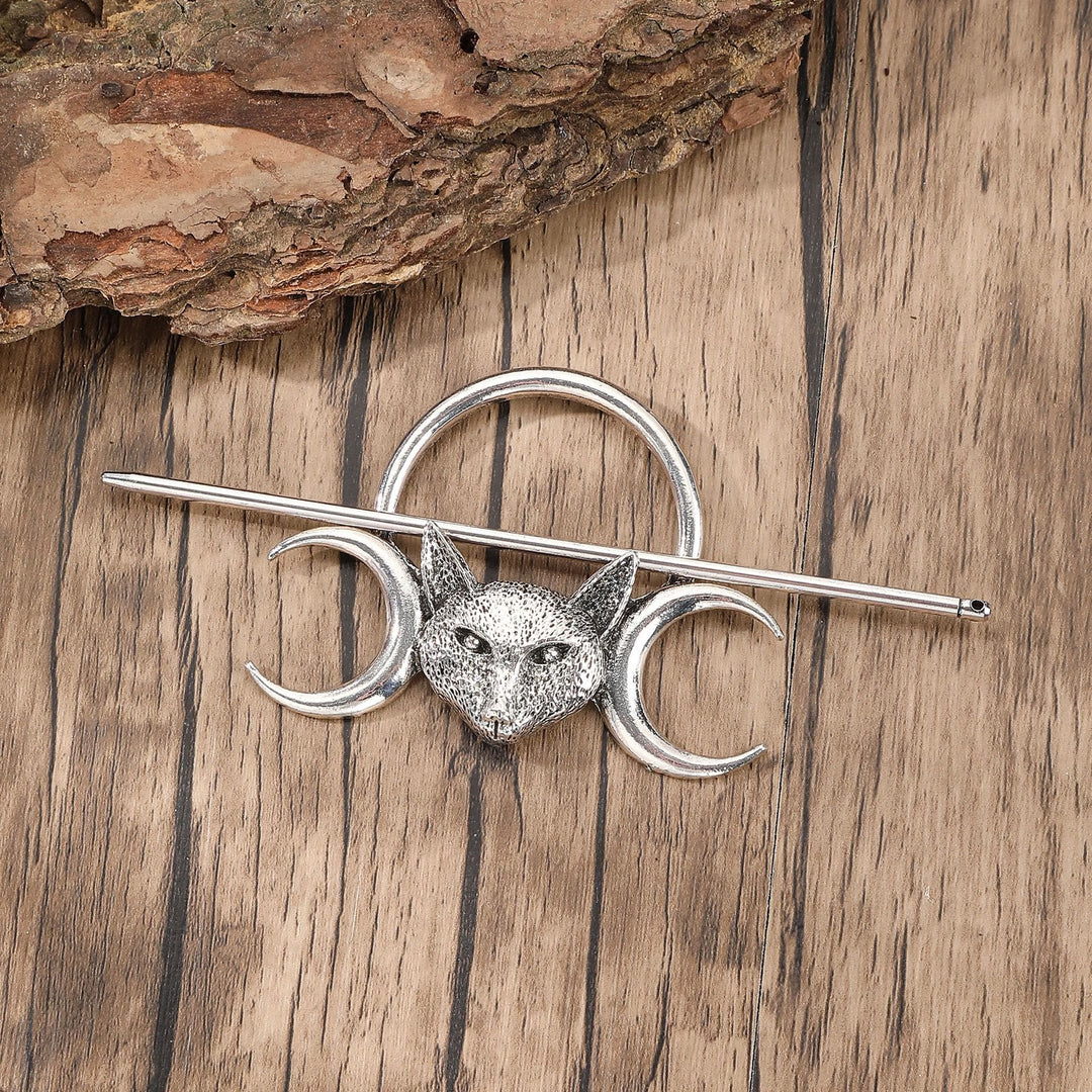 WorldNorse Viking Moonlit Wolf Hairpin - image 2