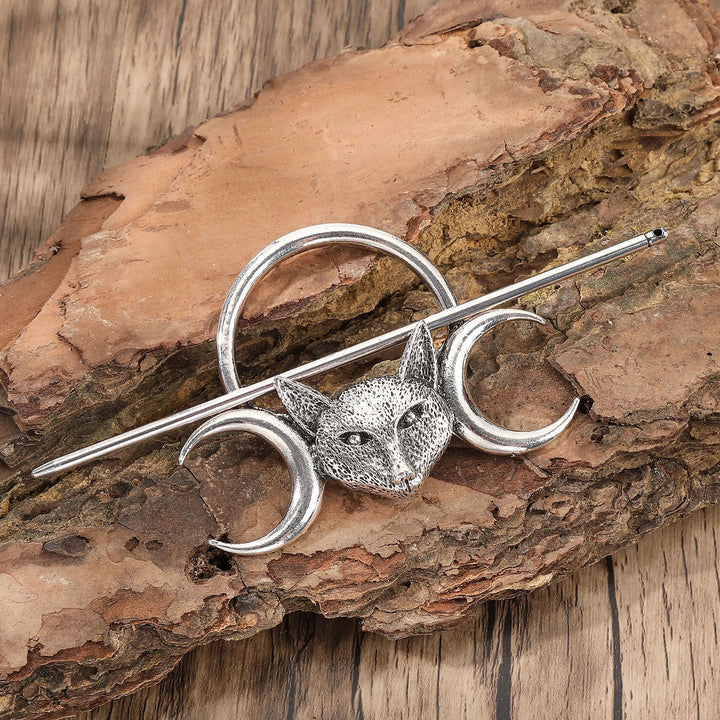 WorldNorse Viking Moonlit Wolf Hairpin - Wolves - image 0