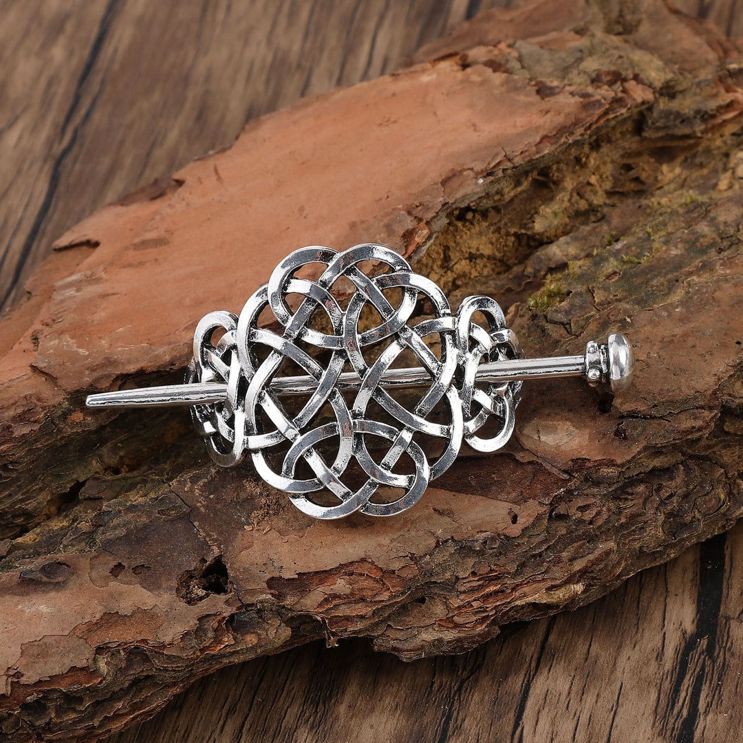 WorldNorse Eternal Bloom Celtic Knot Hairpin - Round - image 0