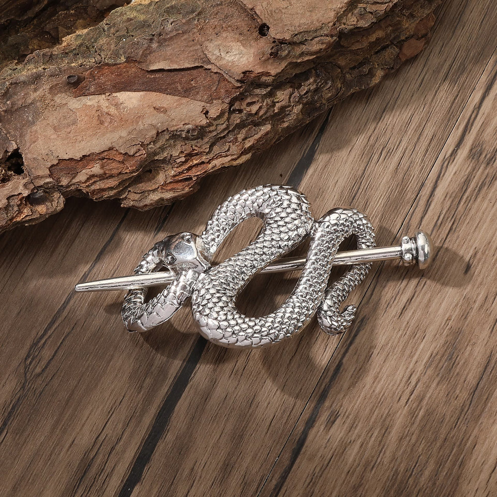 WorldNorse Nordic Scaled Serpent Knot Hairpin - Round - image 1