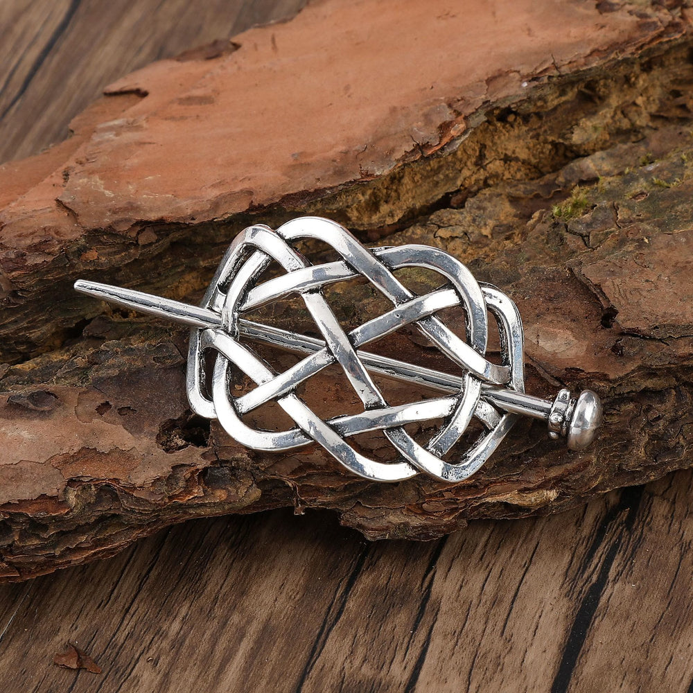 WorldNorse Viking Celtic Weave Hairpin - Round - image 1